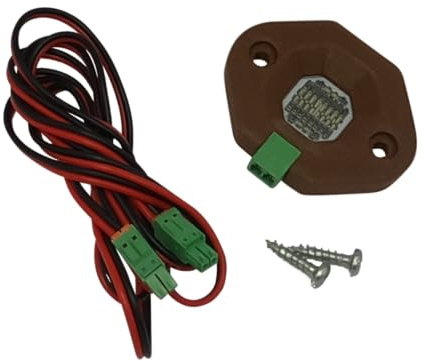 Chicken Cooper Externes Lichtmodul als Zubehör zum Solar Hauptgerät, als Anlocklich geeignet, mittels Kabel frei platzierbar, für Ihre Hühnerklappe nachrüstbar (Standard, Braun)