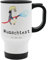Mr. & Mrs. Panda Personalisierter Thermobecher Feuerwehrmann Herz - Personalisierte Geschenke, Thermobecher mit Namen, Schenken, Jubiläum, Beruf,