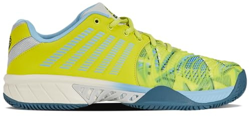 K-Swiss Men's Express Light 3 Hb Padel Tennis Shoe, Evening Primrose/Airy Blue/Indian Teal, 10 UK