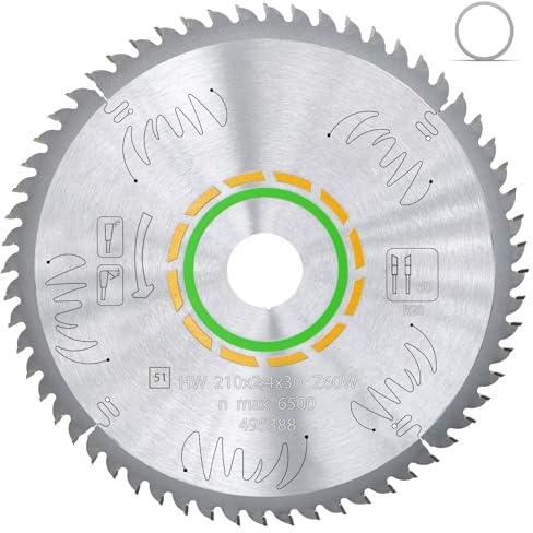 495388 Universalblatt, 60T, kompatibel mit Festool Kapex Gehrungssäge | 30mm Dorn Sägeblatt Kompatibel mit Festool Kapex Gehrungssägeblättern, kompatibel mit Festool Sägeblatt 495388