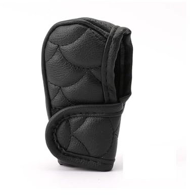 CutuLi Auto SchaltknäUfe FüR V-W Up!5-Door 2011-2019, Leder Schalthebelabdeckung rutschfest Schaltknaufschutz Auto Interior Zubehör,A/Black