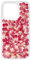 IDEAL OF SWEDEN Durchsichtige Handyhülle mit erhöhten Kanten und natürlichen Blütenblättern, fallgetesteter Schutz mit transparentem Finish für iPhone 15 Pro (Red Roses)