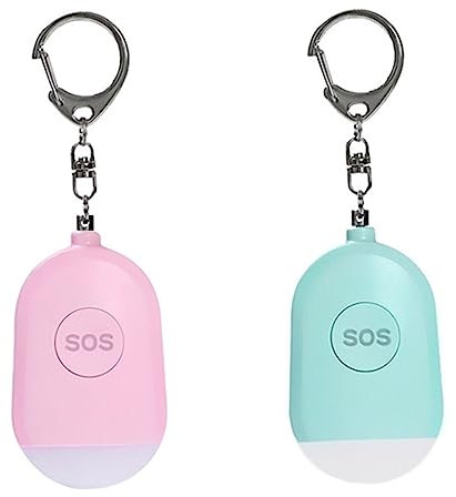UPKOCH Portable Emergency Alarm with Led Light Double-click Siren Alarm Keychain for Personal Security Protection