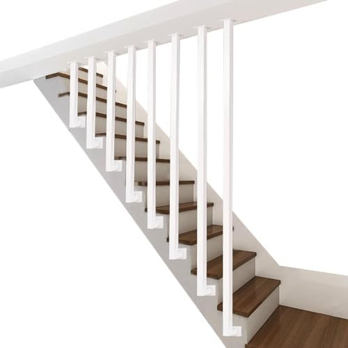 Weißer Metall-Treppengeländer-Handlauf für den Innen- und Außenbereich, Haltegriff, Geländer, schmiedeeisernes Handgeländer für Loft, Garten, Korridor, Zaun, Stange, Treppengeländer (Size : 125cm)