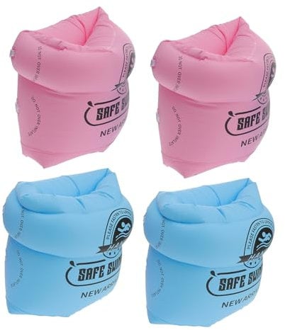 HEMOTON 2 Paar Rettungsring Safety Safe todsicher Wasserflöße für Erwachsene Schwimmarmbänder für Schwimmbad Schwimmarmbänder für Erwachsene PVC-Arm- Doppelschicht Boje