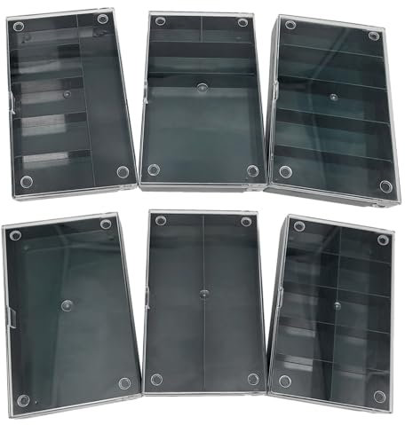 Berger & Schröter | Sortimentskasten Set 164 x 31 x 101 mm 6 Stück, 1, 2, 4, 5, 6, 10 Fächer, feste Unterteilung, rutschfest stapelbar zum Sortieren und Aufbewahren