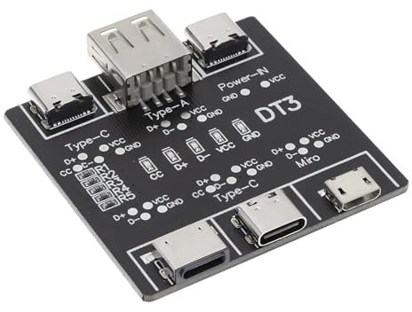 DUTTY USB Cable Tester, Data Cable Detection Board, USB Data Cable Tester for USB-C, Micro USB, Micro Mini Lightning Cable Inspection Board