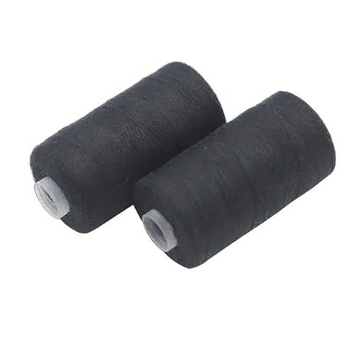 GOOD STUFFSet di 3 Bobine di Filo per Cucito in Poliestere - 50 Metri per Bobina, Perfetto per Cucito a Mano e a Macchina (Nero)