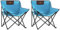 vidaXL Chaise de Camping avec Poche Pliable Lot de 2 Bleu Vif, Chaise de Camping Pliante, Chaise d'extérieur Pliante, Chaise de Camping Pliable