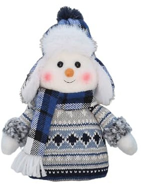 Bottone 2024 Nuevas decoraciones navideñas serie azul muñeco de nieve Navidad artesanía decoración del hogar 2024 Feliz Año Nuevo