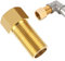 Brass Threaded Pipe Fitting Adapter 1/2 PT Male to 1/2 PT Female Thread, 50mm Brass Extension Connector for Oil Gas Liquid Transportation Suitable for Outdoor and Industrial Use Corrosion Resistant