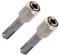 2 unidades SDS Plus Adaptador Plata Hexagonal Portabrocas 6,35 mm de vástago redondo