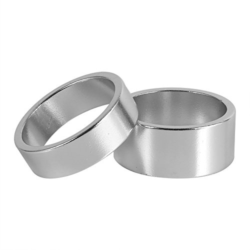 Tbest 1 1/8 Abstandshalter Headset Silber, 4 Farben 4 Teile/Satz 5 Mm/10 Mm/15 Mm/20 Mm Aluminiumlegierung Headset Spacer Fahrrad Vorderschaft Gabel Unterlegscheibe (SILVER)