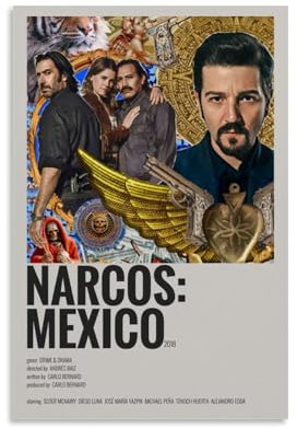 ZCHLATGDE Narcos Mexico Tv Series Art Poster Dekorative Malerei Leinwand Wandkunst Wohnzimmer Poster Schlafzimmer Malerei,Wandkunst Bilddruck Moderne Familienzimmer Dekor 12x18inch(30x45cm)