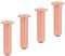 Tischfüße Verstellbar, 4 Stück Tischfüsse Roségold Tischbeine Rund Möbelfüsse Aluminiumlegierung | Galvanik Oberfläche Möbelfüße Optionale Höhe: 8-30cm Couchtischfüße Schreibtischbeine 18cm/7
