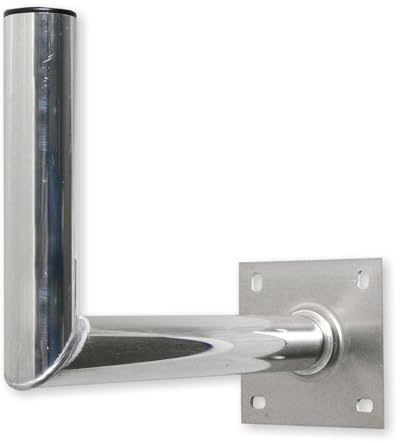 Koscom Wandhalterung Alu Abstand 35 cm I Wandhalter Satellitenschüssel | bis zu 90cm Durchmesser & Wetterstationen I Alurohr Durchmesser 50 mm I Winkel Wandhalterung für Sat Antenne