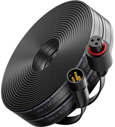 Govee Verlängerungskabel, 4,6 m, IP68 Serie, wasserdicht, 3-polig, kompatibel mit Govee H705A-F, H706A-C, H805A-C, H703A-B, H7067-69, Gepunktete Lichter, Schwarz