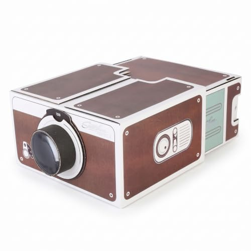 EIMSOAH Smartphone Projector 2.0, DIY Home Cinema Portable Projector with 8x Image Magnification for Android and i Phone
