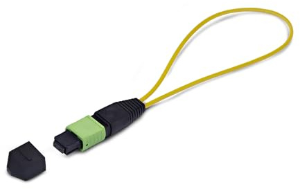 StarTech MPO Loopback-Buchsenstecker, Singlemode 9/125 MPO-12 weiblicher Glasfaser Loopback-Adapter, MPO/MTP-APC Teststecker