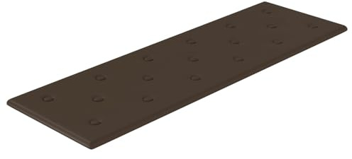 vidaXL Wandkopfteilen 12 pcs Braun 90 x 30 cm Kunstleder, Rechteckige, Moderne Wandverkleidung, stylische Paneele für drinnen, Lösungen für Wohnräume, Verkleidungs-Ideen