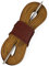 TOFL Kit de cordones de cuero para zapatos náuticos | 45 pulgadas | 1 aguja y 2 tiras [1 par], Borgoña, 45 inches long
