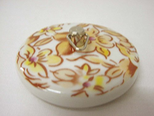 TAPON BAÑERA Lavabo BIDE Fregadero Standard Porcelana Flores Beige