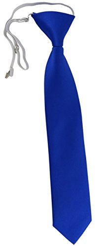 TigerTie Security Sicherheits Krawatte in dunkelblau Uni - vorgebunden Gummizug