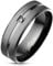 Paula & Fritz® Schwarzer Edel-stahlring matt 8mm breit schwarzer Zirkonia Damen-Ring Herrenring Verlobungs-Ring Freundschaftsring Partnerring R-M7110_12