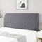 cover Bett Kopfteil Hussen/Bezug, Bettkopfteil Hussen Boxspringbezug Stepp Einfarbig Staubhülle Kopfbedeckungen Elastische All-Inclusive Kopfteilbezug Schlafzimmer Dekor Metallgrau 150-170cm