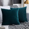 Sunia Kissenbezüge 50x50 cm Set mit 2 Samt Moderne Kissenbezüge dekorativen quadratischen rechteckigen Kissenbezüge für Couch Bett Sofa Stuhl Schlafzimmer Wohnzimmer, Blaugrün
