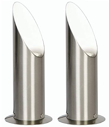 Britalia 2 Pack - Antique Chrome Vintage Retro Up Light Spot Floor & Table Light | Wall Uplighter | 1 x GU10 Lamp Bulb Required (Not Included) | Lounge - Office - Bedroom | UK 3 Pin Plug