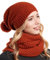Hilltop Winter Kombi 2er Set aus Winter Schal und passender Strickmütze, Winter Set:Terra