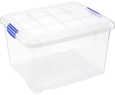 Acan Tradineur - Caja de almacenaje plástico 4 L. Cesta, recipiente almacenamiento objetos 14 x 26 x 17 cm