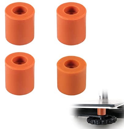 ALAMSCN 4PCS Heatbed Silicone Leveling Column 3D Printer Hotbed Leveling Parts Stable Hotbed Tool Heat-Resistant Silicone Buffer Compatible with CR-10 Ender 3 Bottom Connect, 16mm and 18mm