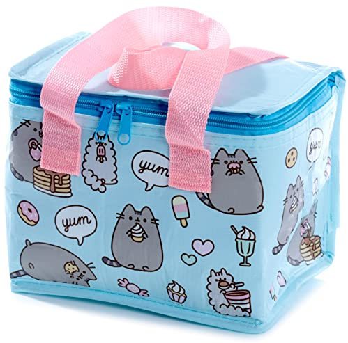 Puckator Woven Cool and Lunch Bag with Pusheen Design - Insulated Lunch Bag for Women Men Children - Lunch Box Bag for Work & School - Beach and Picnic Accessories - Childrens Lunch Box - Cool Bags