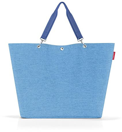 reisenthel shopper XL twist azure – Geräumige Shopping Bag und edle Handtasche in einem – Aus wasserabweisendem Material