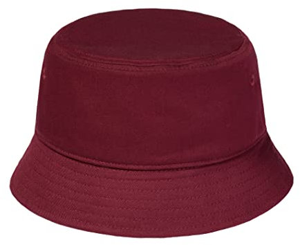 Pembroke® Bucket Hat, Fischerhut, Sonnenhut, 100% Baumwolle für Damen und Herren, Unisex, Bordeaux, L