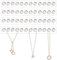 CECOLIC Klarer Acryl Halsketten Halter, Wandmontage, Halsketten Aufhänger zum Aufhängen, Schmuck-Organizer mit 12 Haken in Rautenform (4 Stück)