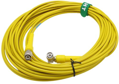 HangTon Câble d'antenne GPS Connecteur TNC RG58 à angle droit pour Trimble SPS-850 SPS-880 5700 5800 Net RS Topcon Sokkia Leica récepteur vers antenne GPS Jaune 7 m