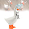 Magnetische Schlüsselaufhänger, Magnetic Gans Statue Schlüsselhalter Einweihungsgeschenke, 3D-Gedruckter Gans Niedliche Schlüsselhalter, Gans Schlüssel Kunst Dekor Ornament für Home Decor (gelb)