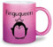 glitzertassen.de® | Pinguqueen | Tasse mit Glitzer | Geschenkidee | Prinzessin | Pinguin | Roséviolett
