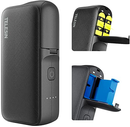 TELESIN 10000mah Power Bank Supply Fast Charger for GoPro HERO 11 HERO 10 9 8 7 6 5 Action Cameras Multifunction Portable Powerbank Battery Charger