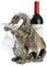 HEINBOW Steampunk Drachen-Weinflaschenhalter, Statue mit zwei Weingläsern, Weinregal, Gothic-Dekor, Metallic-Look, für Zuhause, Männerhöhle, Dekoration, Geschenke für Männer, 29 cm hoch