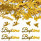 iZoeL 500 pieces 30g Confettis Bapteme Or Décoration de Table, Decoration Garcon, Fille - Etoile Argent Pigeon, Ange Confettis
