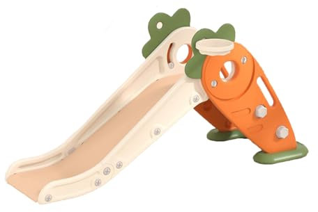 Bébé Toboggan et balançoire Ensemble Auto Portante Toboggan Tout Petit grimpeur balançoire Ensemble bébé Aire de Jeux Ensemble intérieur Ministre des Affaires étrangères Toboggan (Carrot)