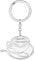 YAYAKO Coffee Keychain Stainless Steel Coffee Mug Jewelry Gifts for Women Girls Charms Coffee Maker Car Key Chain (Coffee Cup Plated Sliver)