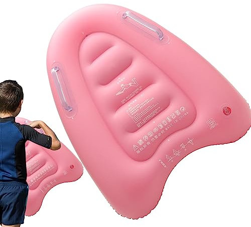 Aufblasbares Bodyboard Mit Griffen - 52 X 38 X 11cm | Aufblasbares Bodyboard Kinder | Tragbares Schwimmenbrett | Achwimmbrett Aufblasbar Geeignet Für Strandsurfen, Schwimmen Und Wasserspaß Im Sommer