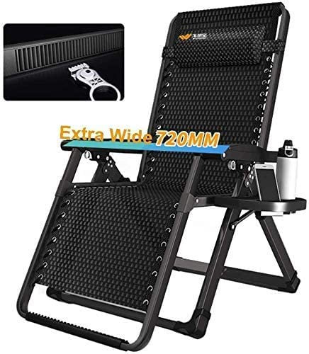 Gartenstühle, Klappstuhl, Campingstühle, extra breit, Zero-Gravity-Liegestuhl, verstellbarer Terrassen-Lounge-Stuhl, klappbar, für Garten, Outdoor, Zuhause, Lounge, tragbarer Stuhl, unterstützt 2