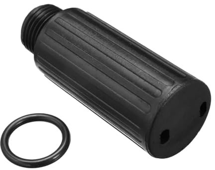 WYZBEN Air Compressor Oil Cap Plug Included Gasket Seal Compatible with Craftsman Powermate Coleman Husky E100087 Replacement Part Black 0.6In Thread M15 Accessories