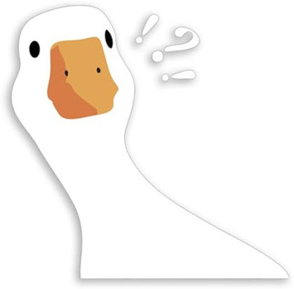 Fulenyi Enten Autoaufkleber Zweifelhafte Ente Süßes Fragezeichen Cooler Künstlerischer Wasserfester Aufkleber Enten Autoaufkleber Vorsichtsaufkleber Für Außenfenster Für Auto Laptop Wand